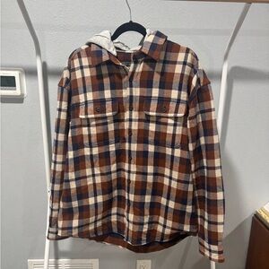 American Eagle Hooded Flannel